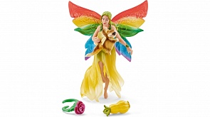 Фигурка Радужная эльфийка Мина с летающей белкой (Schleich, 41437k)